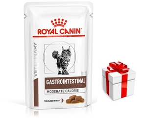 ROYAL CANIN Gastro Intestinal Moderate Calorie GIM 35 12x85g paketėlis (padažas) + STAIGMENA KATEI