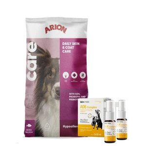 Arion Hypoallergenic 12kg + Lab-V ADE Complex - vitaminų A, D ir E kompleksas šunims ir katėms