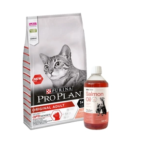 PURINA Pro Plan Original Adult Salmon 10kg + LAB V Lašišų aliejus šunims ir katėms 500ml