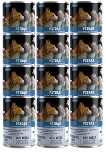 PetRepublic gabalėliai padaže su upėtakiu 12x400g katėms