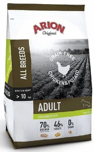 Arion Original Grain Free Chicken & Potato sausas maistas suaugusiems šunims 12kg