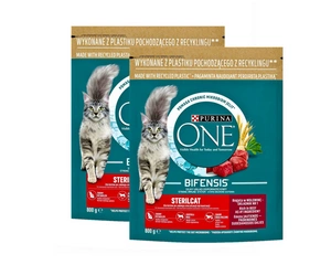 Purina One Cat Sterilcat jautienos maistas katėms 2x800g