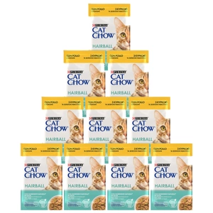 CAT CHOW Hairball kačių ėdalas su vištiena ir šparaginėmis pupelėmis padaže 10x85g
