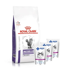 ROYAL CANIN Senior Consult Stage 1 Balanced 3,5kg + ENZO VET Sterilizuota dieta sterilizuotoms katėms su kalakutiena želė 3x100g