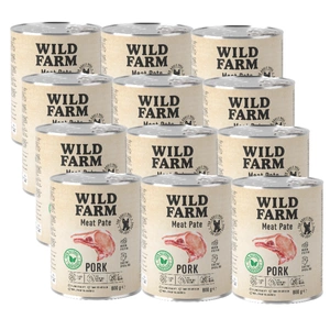 WILD FARM Pate Pork 12x800g ėdalas šunims be glitimo