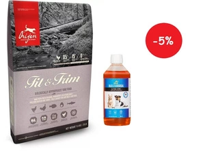 ORIJEN Fit & Trim 11,4kg + LAB V Lašišų aliejus šunims ir katėms 500ml