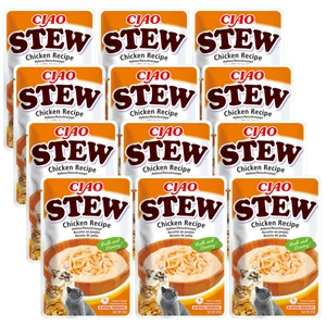 INABA Cat Ciao Stew - kreminis vištienos skonio ėdalas katėms 12x40g
