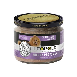 Leopold vištienos ir morkų mėsos ėdalas šunims 300g