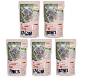 BOZITA Lašišos paplotėliai su padažu (paketėlis) 5x85g