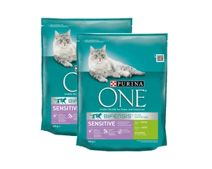 Purina One Cat Sensitive kalakutienos ėdalas katėms 2x800g