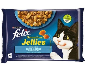 FELIX Sensations Žuvies skonio želė 4x85g