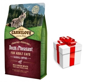 CARNILOVE Cat Duck & Pheasant Hairball Control 6kg + Staigmena katei