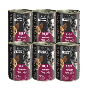 Super Beno PIES jautienos ir elnienos kąsneliai padaže be grūdų 6x415g