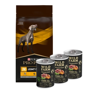 PURINA Veterinary PVD NF Renal Function 12kg + Wild Farm Monoprotein Pork 3x00g hipoalerginis maistas šunims