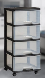 Curver laikymo stovas (4 x 20 l), juodas