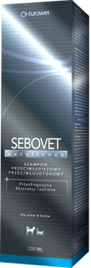SEBOVET excellence Šampūnas šunims ir katėms nuo pleiskanų ir seborėjos 200ml