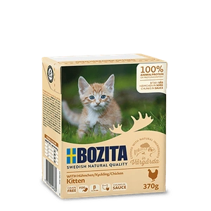 BOZITA - kačių maistas, mėsos kukuliai su padažu Kitten 370g