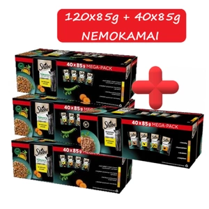 Sheba Nature's Collection Poultry Jelly Flavours - drėgnas kačių maistas 120x85g + 40x85g NEMOKAMAI