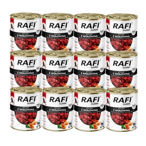 DOLINA NOTECI Šlapias maistas šunims Rafi Classic su jautiena 12x800g