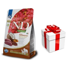 FARMINA N&D Quinoa canine SKIN & COAT VENISON Adult Medium Maxi 7kg + Staigmena Šunui