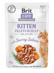 BRIT CARE Cat Pouches Kitten Fillets in Jelly with Savory Salmon 85g