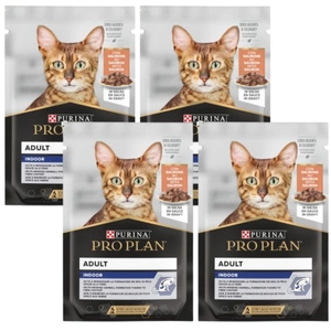Purina Pro Plan Indoor Adult su lašiša katėms 4x85g