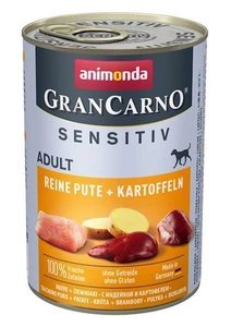 ANIMONDA GranCarno Sensitiv Adult Dog skonis: kalakutiena + bulvės 12x400g