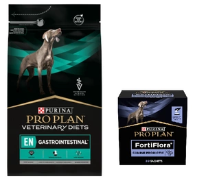 PURINA Veterinary PVD LT Virškinimo traktas (šunims) 5kg + PURINA PVD FortiFlora Dog 30 paketėlių