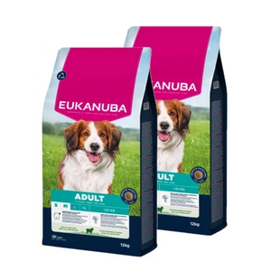 EUKANUBA Adult Small&Medium Breed Rich In Lamb & Rice 2x12kg