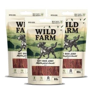 WILD FARM minkšta anties krūtinėlė 3x80g skanėstai šunims
