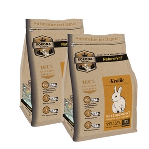 KORONA NATURY Natural-Vit triušių ėdalas 2x1,6kg