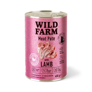 WILD FARM Paštetas su ėriena 400g - ėdalas katėms be glitimo