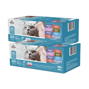 Frendi katėms skirti maišeliai su žuvies skonio padažu 96x100g