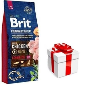 BRIT Premium By Nature Senior L+XL 15kg + STAIGMENA ŠUNUI