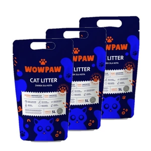 WOW PAW Bentonito kraikas - bekvapis, skirtas katėms 3x5l