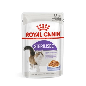 ROYAL CANIN Sterilised 12x85g drėgno želė maisto suaugusioms sterilizuotoms katėms