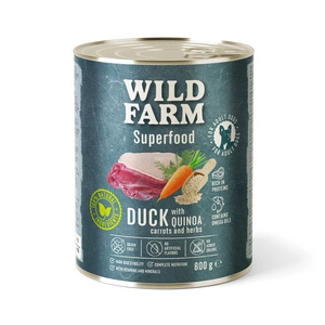 WILD FARM Superfood Duck (Antis su kvinoja, morkomis ir žolelėmis) 800 g pašaro šunims be grūdų