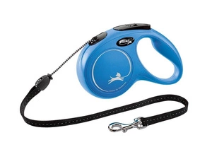 FLEXI New Classic pavadėlis mėlynas S 8 m iki 12 kg - virvė