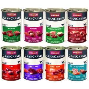 ANIMONDA GranCarno suaugusiems šunims skirtas mišinys, įvairių skonių, 8x400 g