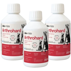LAB-V Arthrohard 3x250ml Sąnarių paramos formulė šunims ir katėms