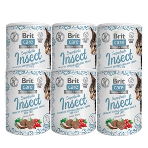 BRIT CARE Cat Snack Superfruits Insect Hypoallergenic 6x100g