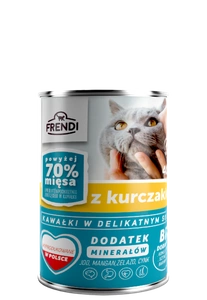 Frendi gabaliukai švelniame vištienos padaže 400g katėms