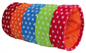 TRIXIE Ruffling Fleece Tunnel Colourful 50x25cm.