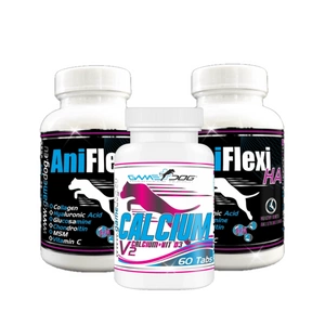 GAME DOG AniFlexi HA 2x80 tabs + GAME DOG Calcium V2 60 kapsulių.