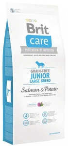 BRIT CARE GRAIN FREE JUNIOR LARGE SALMON & POTATO - 3KG + staigmena jūsų šuniui