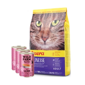JOSERA Culinesse 10kg + WILD FARM Paštetas su lašiša 3x400g - maistas katėms be glitimo