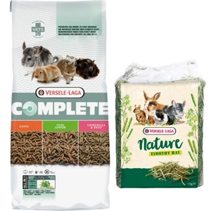 VERSELEVERSELE-LAGA Cavia Complete - jūrų kiaulytėms 8kg + VERSELE LAGA Timothy Hay 1kg - Timothy šienasLAGA Cavia Complete - jūrų kiaulytėms 8kg