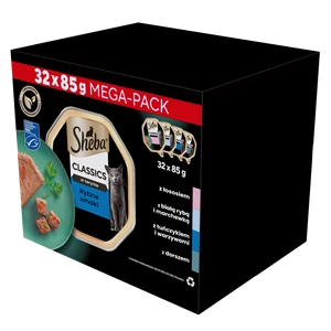 SHEBA Classics žuvies skonių padėklai 32x85g