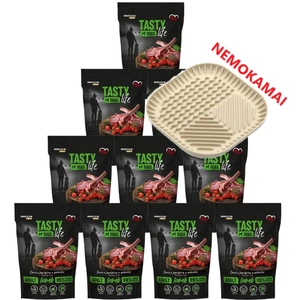 Tasty Dogs Life ėrienos želė patiekalas 10x500g + nemokama šunų laižymo kilimėlis