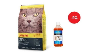 JOSERA Catelux 10kg + LAB V Lašišų aliejus šunims ir katėms 500ml